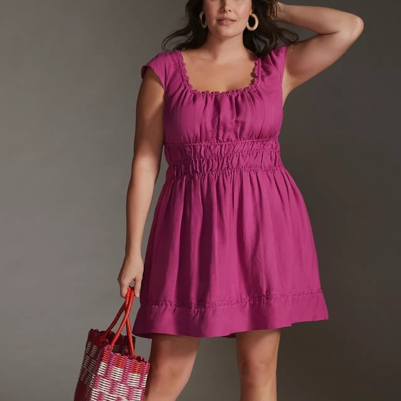Anthropologie Smocked-Waist Mini Dress - Picture 5 of 9